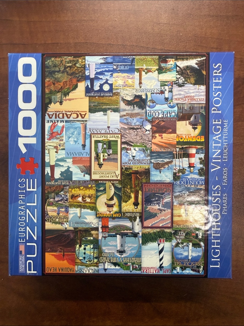 NEW 1000 pc Puzzle Eurographics Lighthouses Vintage Posters 19 1/4" x 26 5/8"
